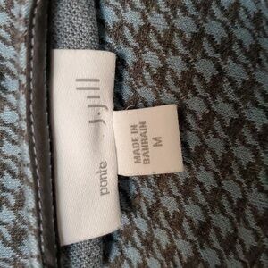 J. Jill Blue and Gray Houndstooth Top